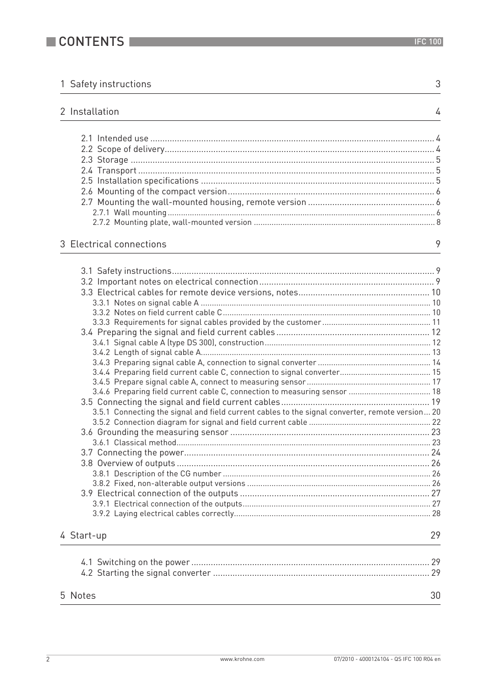 KROHNE IFC 100 Converter Quickstart EN User Manual | Page 2 / 32