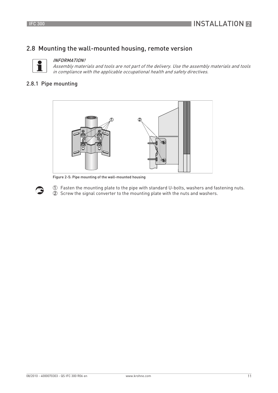 Installation | KROHNE IFC 300 Converter Quickstart EN User Manual | Page 11 / 68