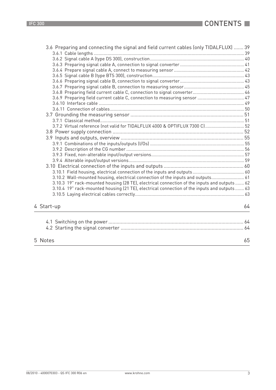 KROHNE IFC 300 Converter Quickstart EN User Manual | Page 3 / 68