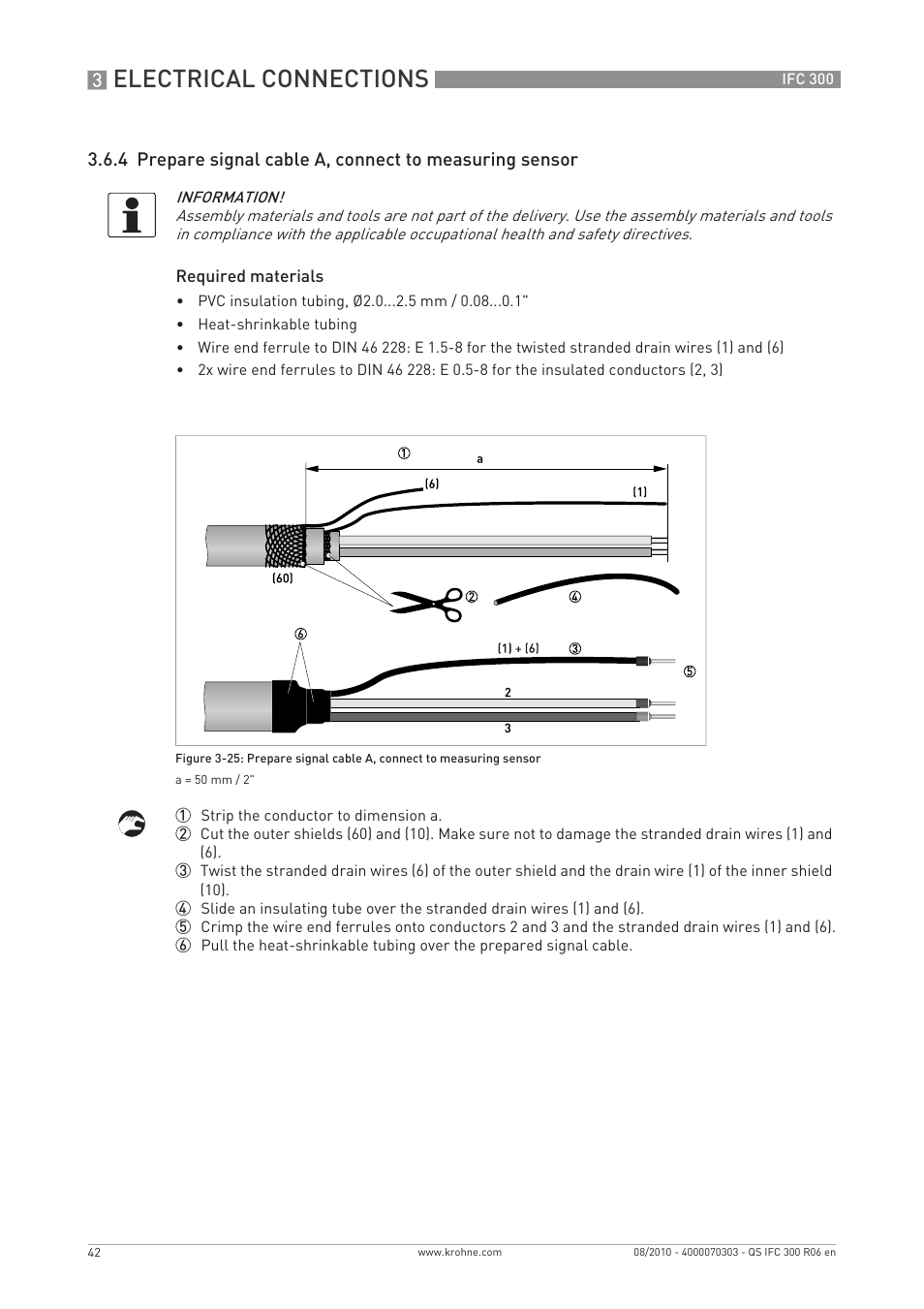 Electrical connections | KROHNE IFC 300 Converter Quickstart EN User Manual | Page 42 / 68