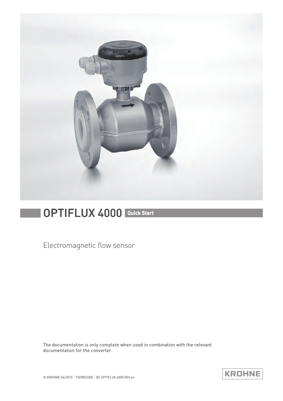 KROHNE OPTIFLUX 4000 Quickstart EN User Manual | 24 pages