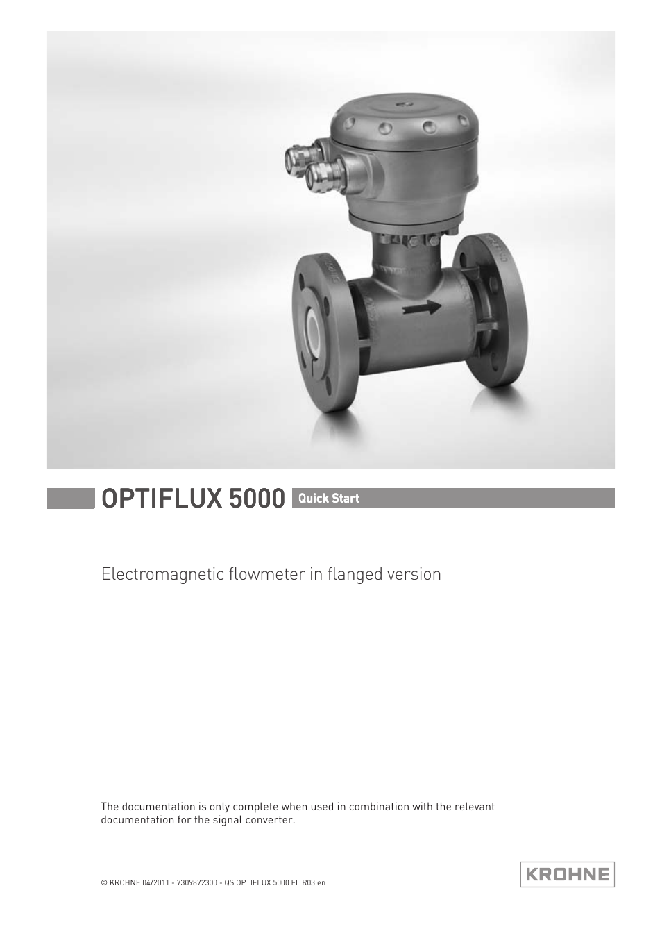 KROHNE OPTIFLUX 5000 Flange Quickstart EN User Manual | 20 pages