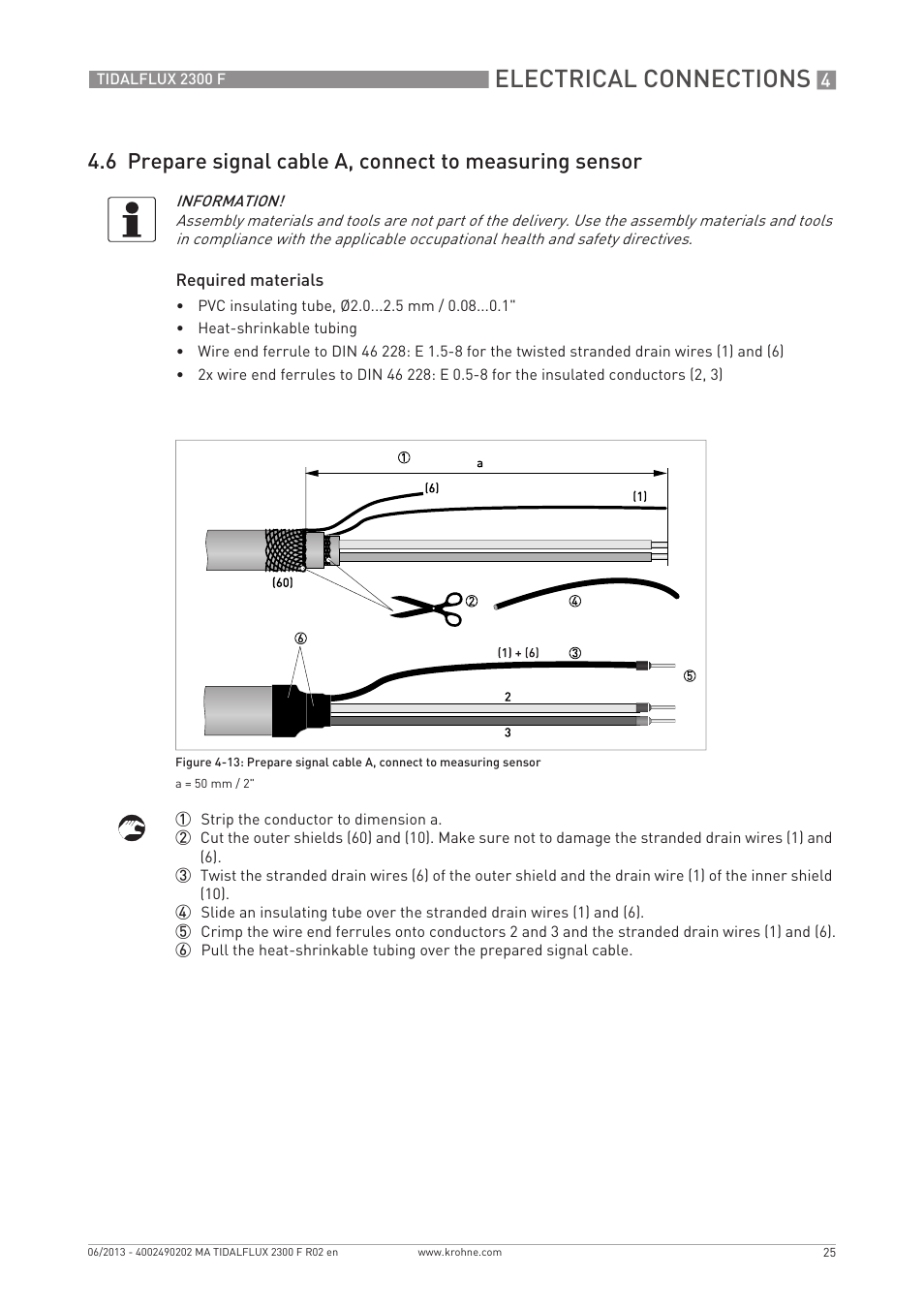 Electrical connections | KROHNE TIDALFLUX 2300 F EN User Manual | Page 25 / 44