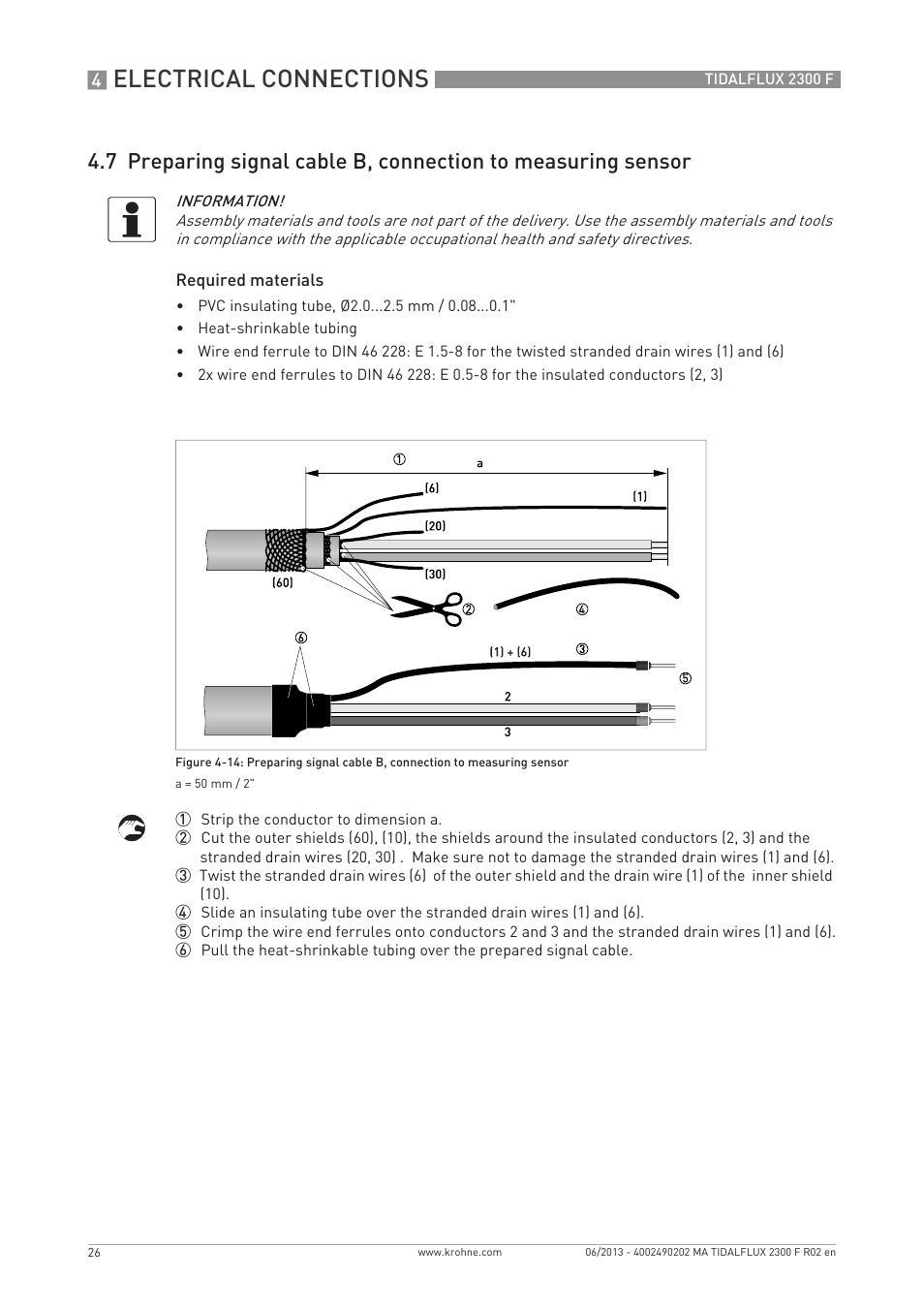 Electrical connections | KROHNE TIDALFLUX 2300 F EN User Manual | Page 26 / 44