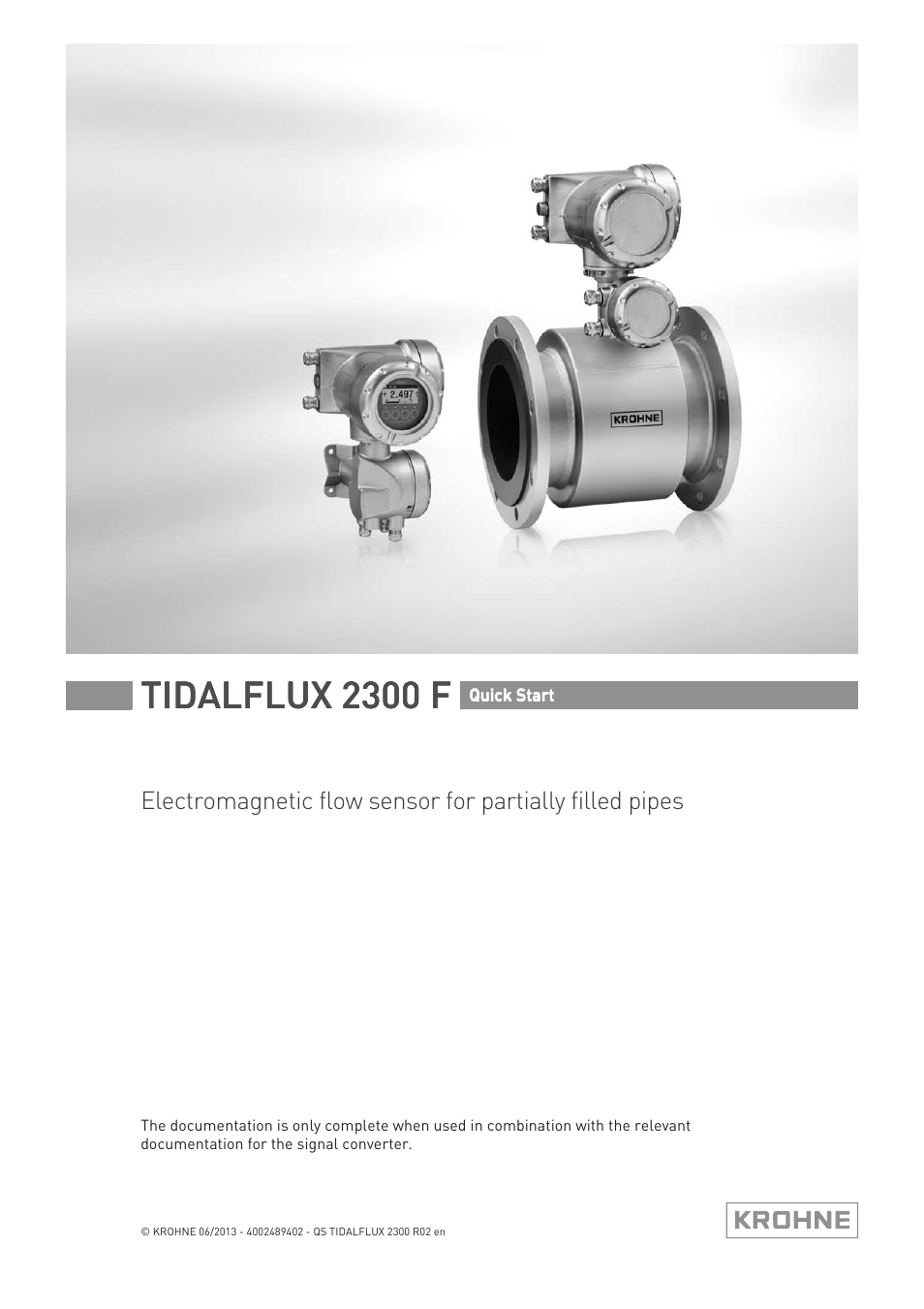 KROHNE TIDALFLUX 2300 F Quickstart EN User Manual | 24 pages