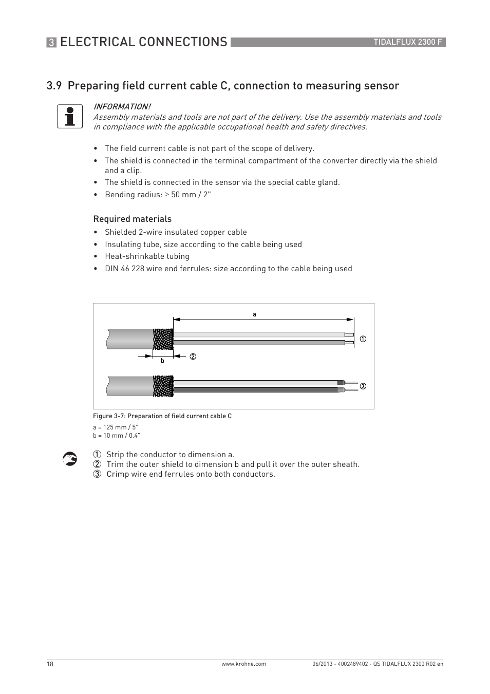 Electrical connections | KROHNE TIDALFLUX 2300 F Quickstart EN User Manual | Page 18 / 24