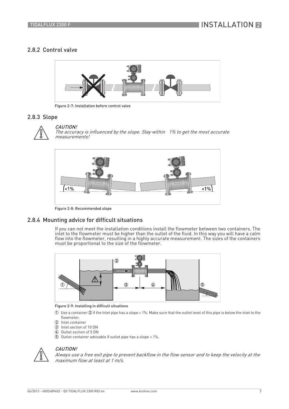 Installation | KROHNE TIDALFLUX 2300 F Quickstart EN User Manual | Page 7 / 24