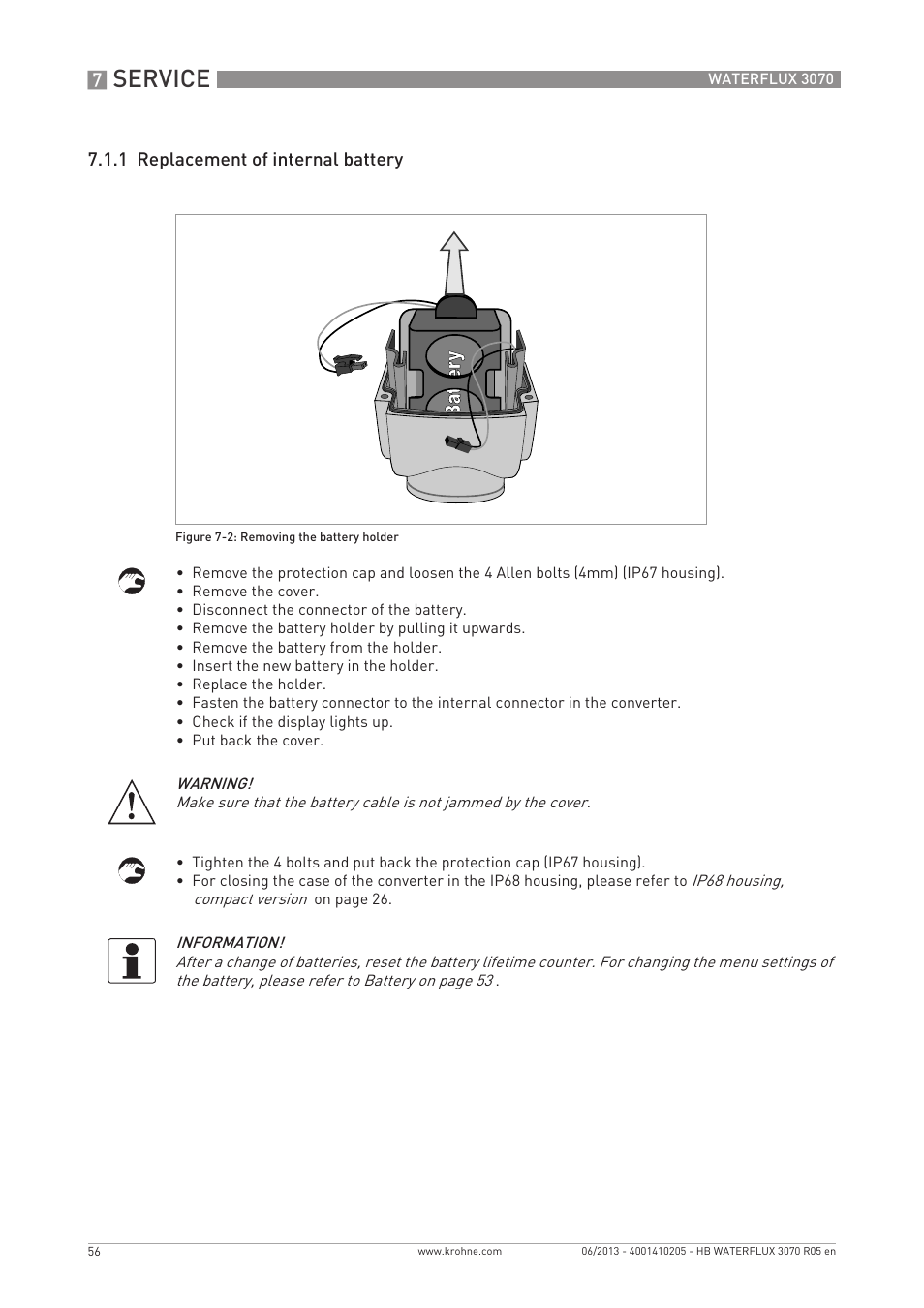 Service | KROHNE WATERFLUX 3070 EN User Manual | Page 56 / 80