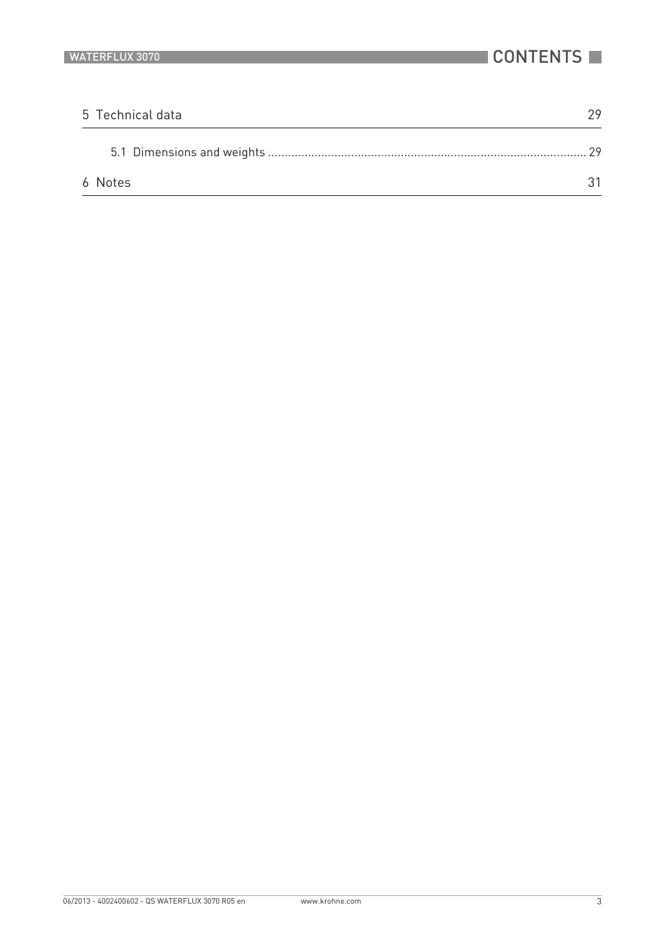 KROHNE WATERFLUX 3070 Quickstart EN User Manual | Page 3 / 32