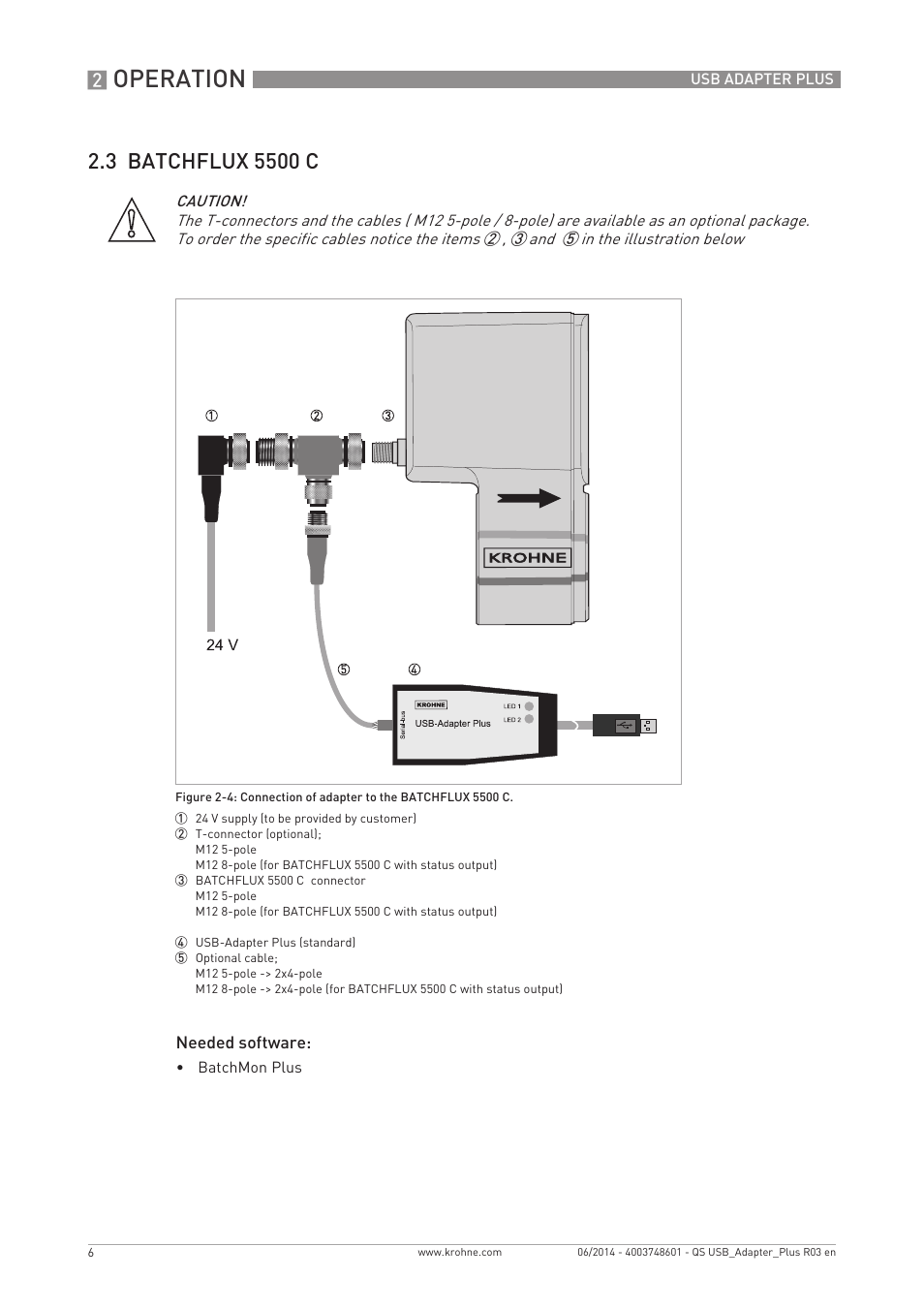 Operation | KROHNE USB ADAPTER PLUS EMF EN User Manual | Page 6 / 16