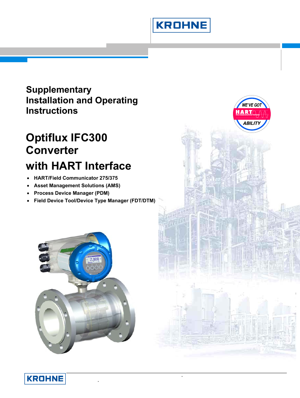 KROHNE IFC 300 Converter HART 0102 User Manual | 20 pages