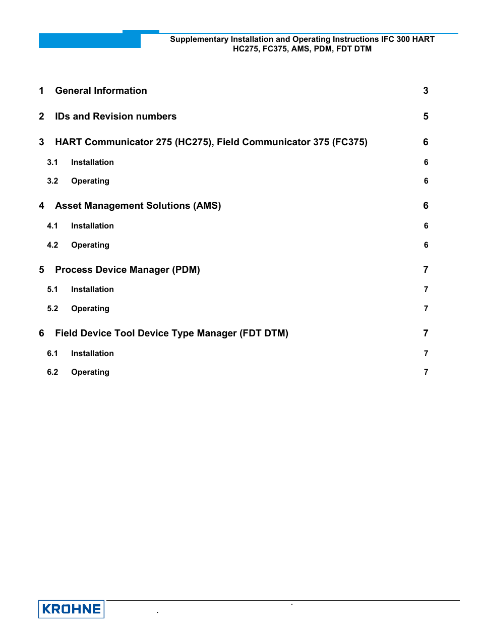 KROHNE IFC 300 Converter HART 0102 User Manual | Page 2 / 20