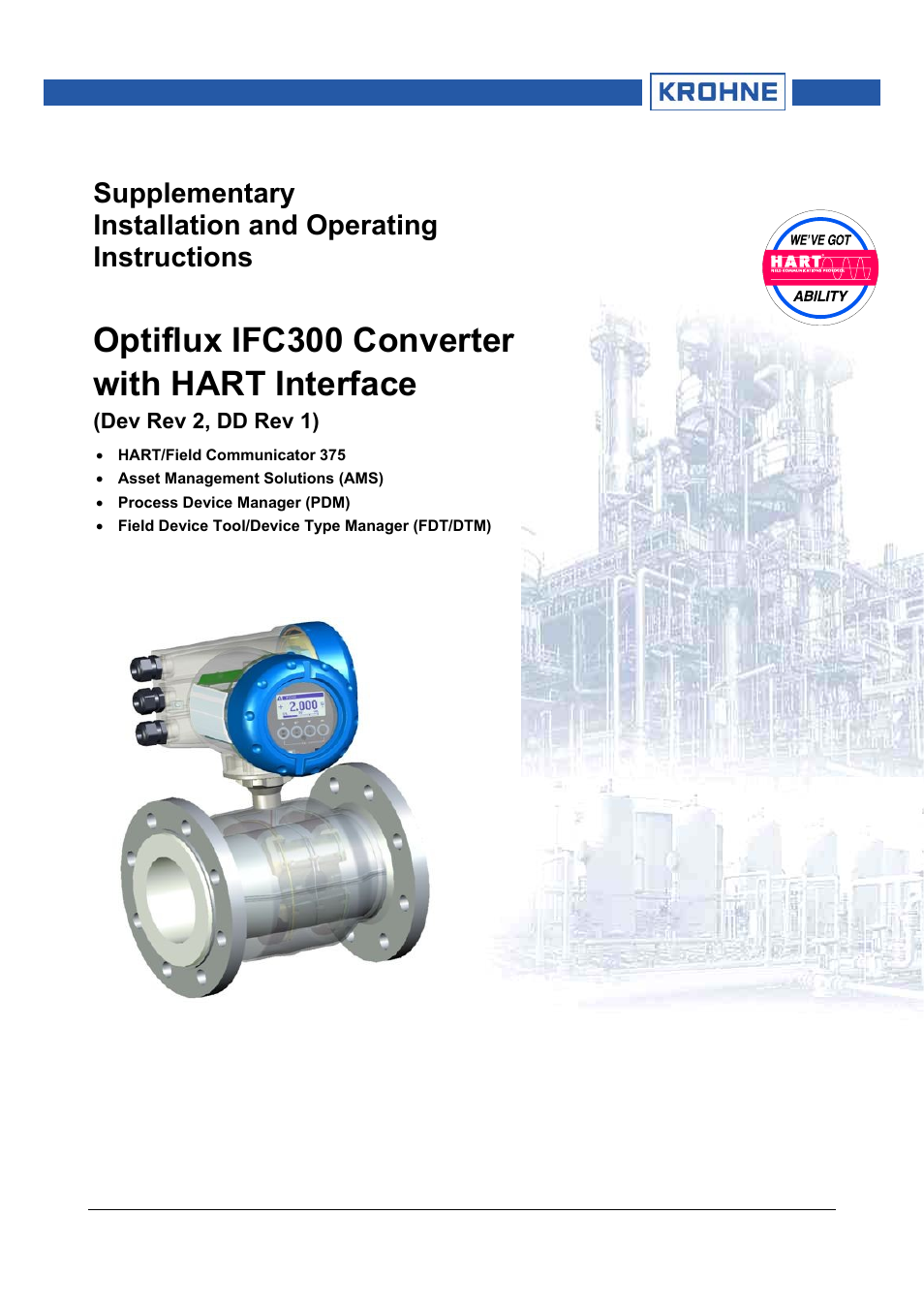 KROHNE IFC 300 Converter HART 0201 User Manual | 23 pages