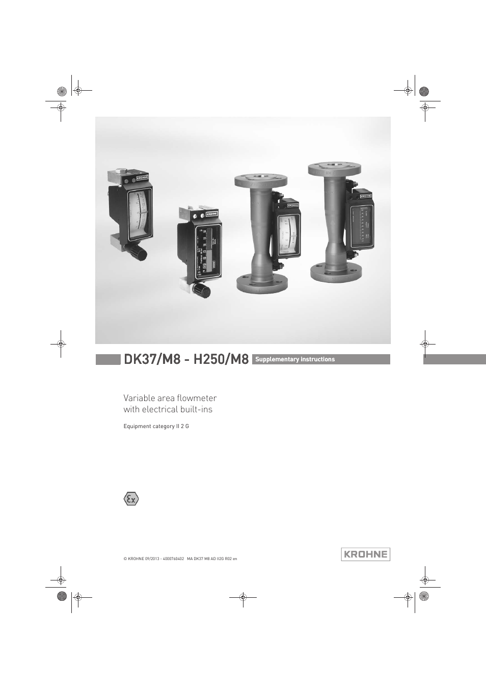 KROHNE DK 37-H250 M8 ATEX II2G Ex i EN User Manual | 16 pages