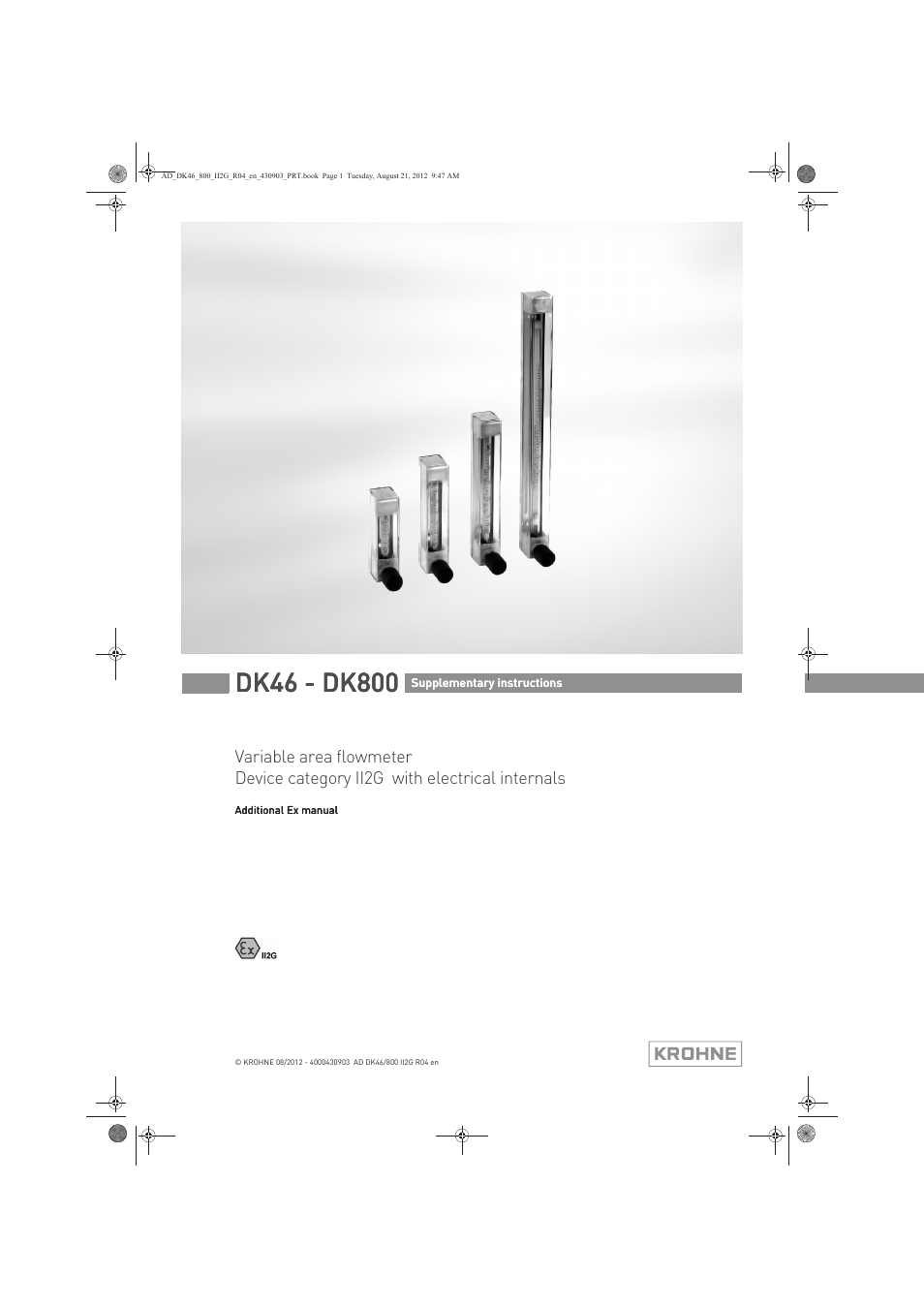 KROHNE DK 46-47-48-800 ATEX II2G Ex i EN User Manual | 16 pages