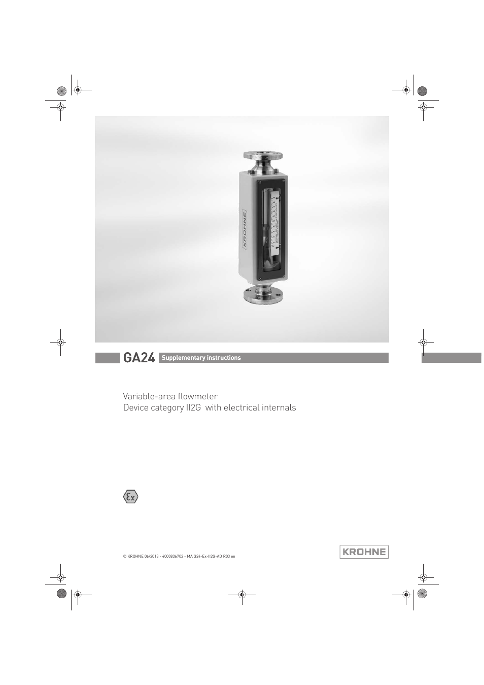 KROHNE GA 24 ATEX II2G Ex i EN User Manual | 16 pages