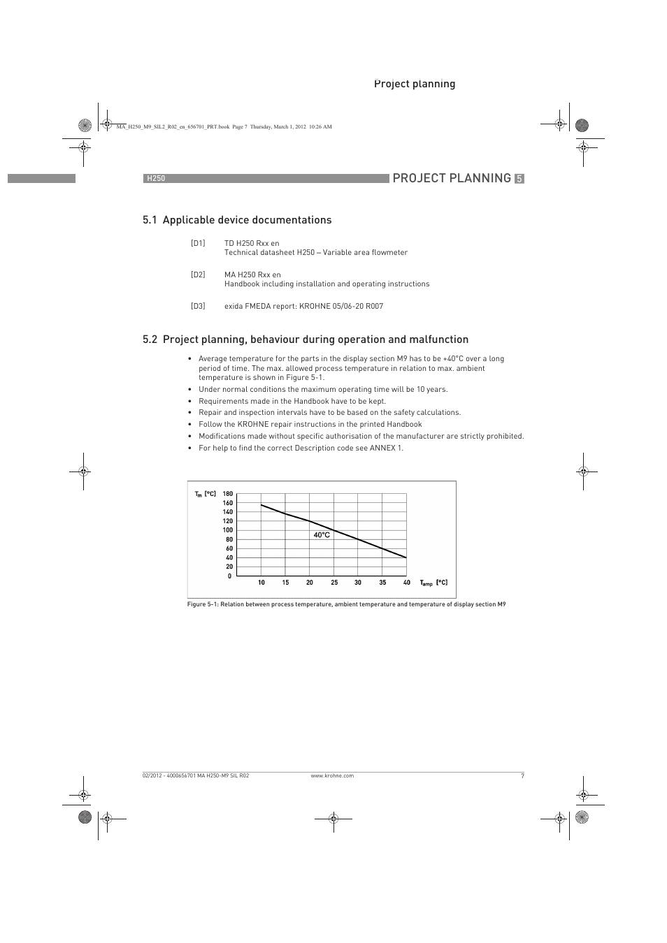 Project planning | KROHNE H250 M9 Safet V1 EN User Manual | Page 7 / 16