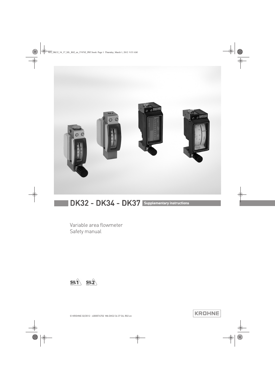 KROHNE DK 32-DK 34-DK 37 Safety V1 EN User Manual | 20 pages