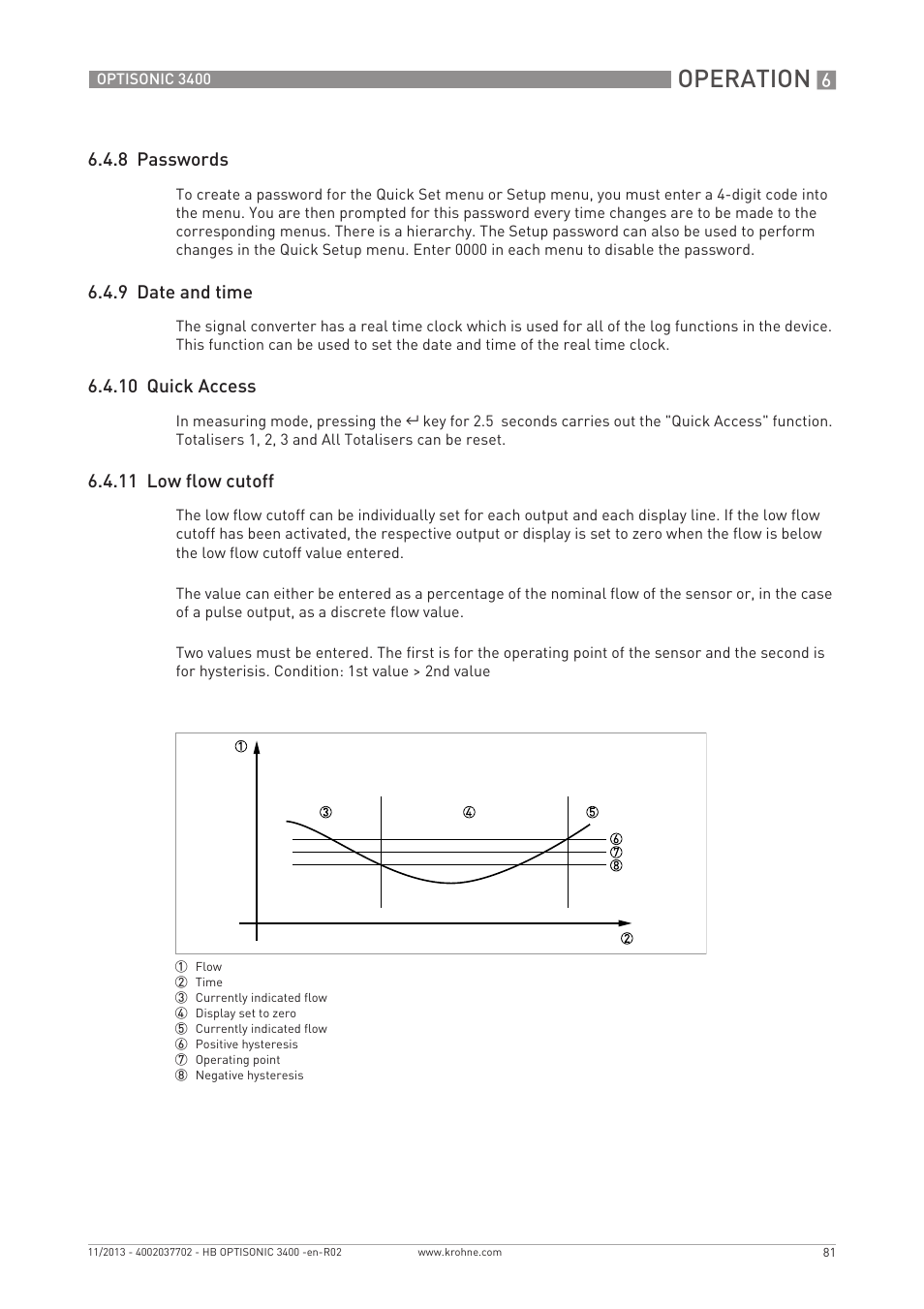 Operation | KROHNE OPTISONIC 3400 EN User Manual | Page 81 / 144