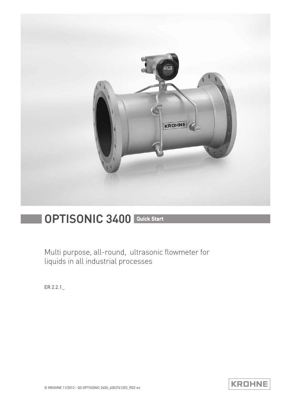 KROHNE OPTISONIC 3400 Quickstart EN User Manual | 36 pages