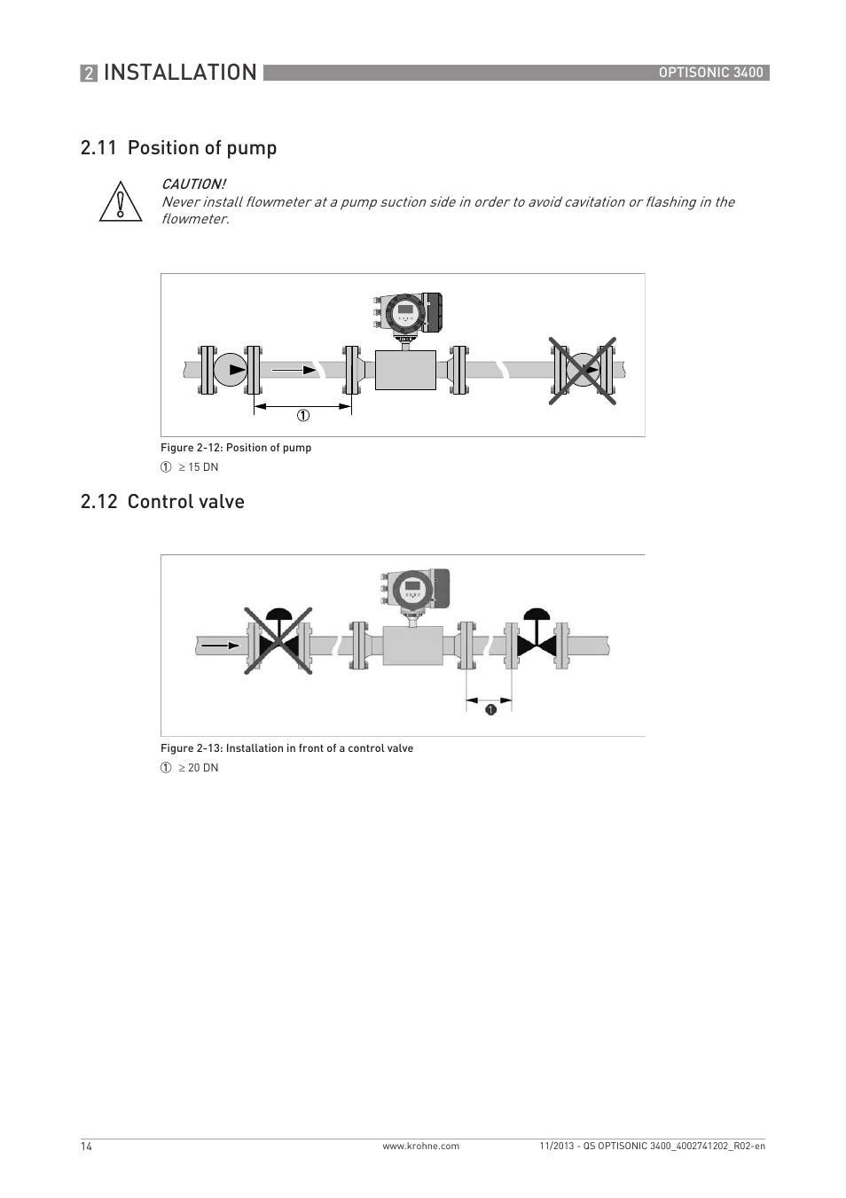Installation | KROHNE OPTISONIC 3400 Quickstart EN User Manual | Page 14 / 36