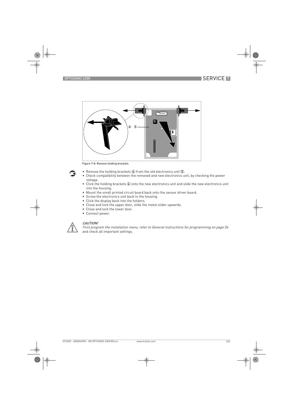 Service | KROHNE OPTISONIC 6300 EN User Manual | Page 101 / 120