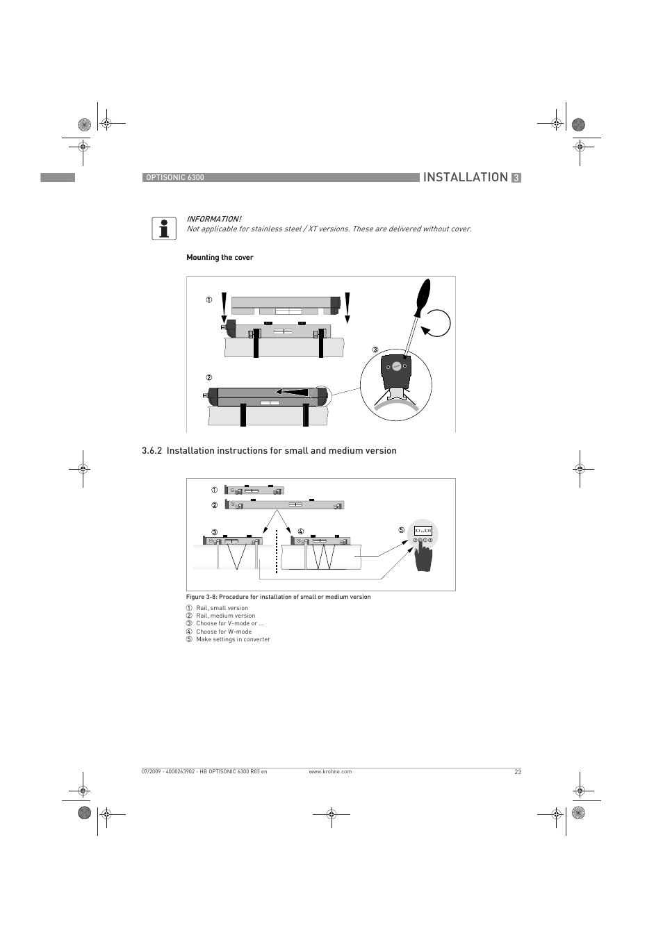 Installation | KROHNE OPTISONIC 6300 EN User Manual | Page 23 / 120