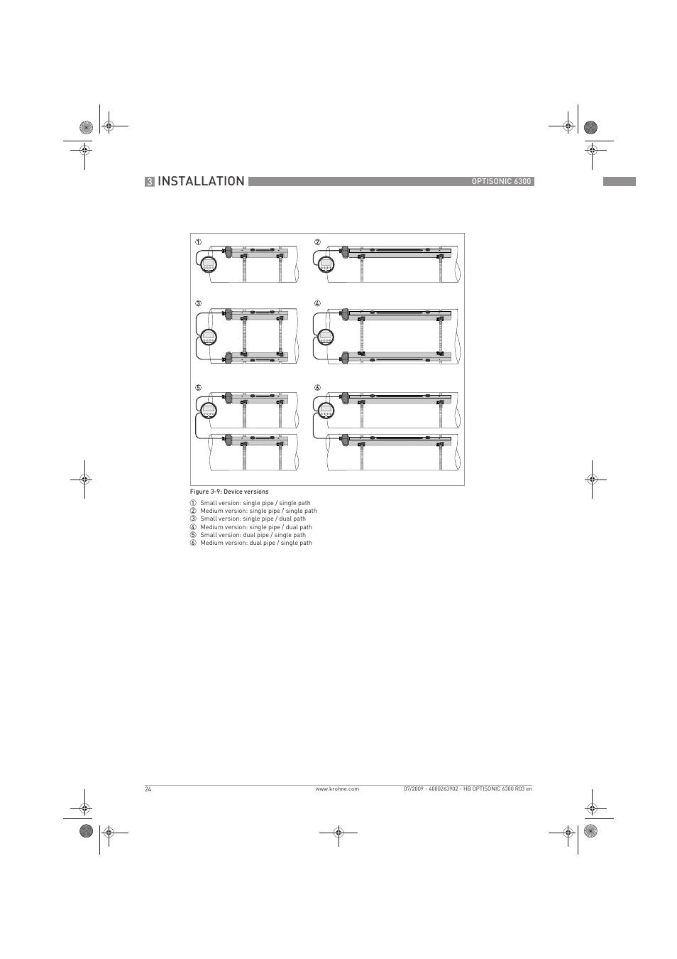 Installation | KROHNE OPTISONIC 6300 EN User Manual | Page 24 / 120