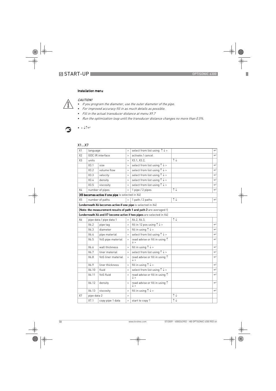Start-up | KROHNE OPTISONIC 6300 EN User Manual | Page 58 / 120