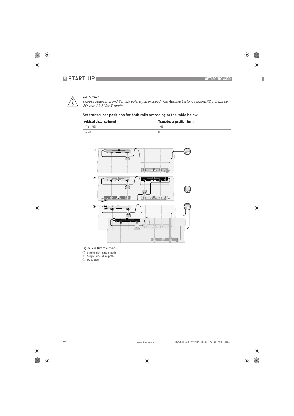 Start-up | KROHNE OPTISONIC 6300 EN User Manual | Page 62 / 120