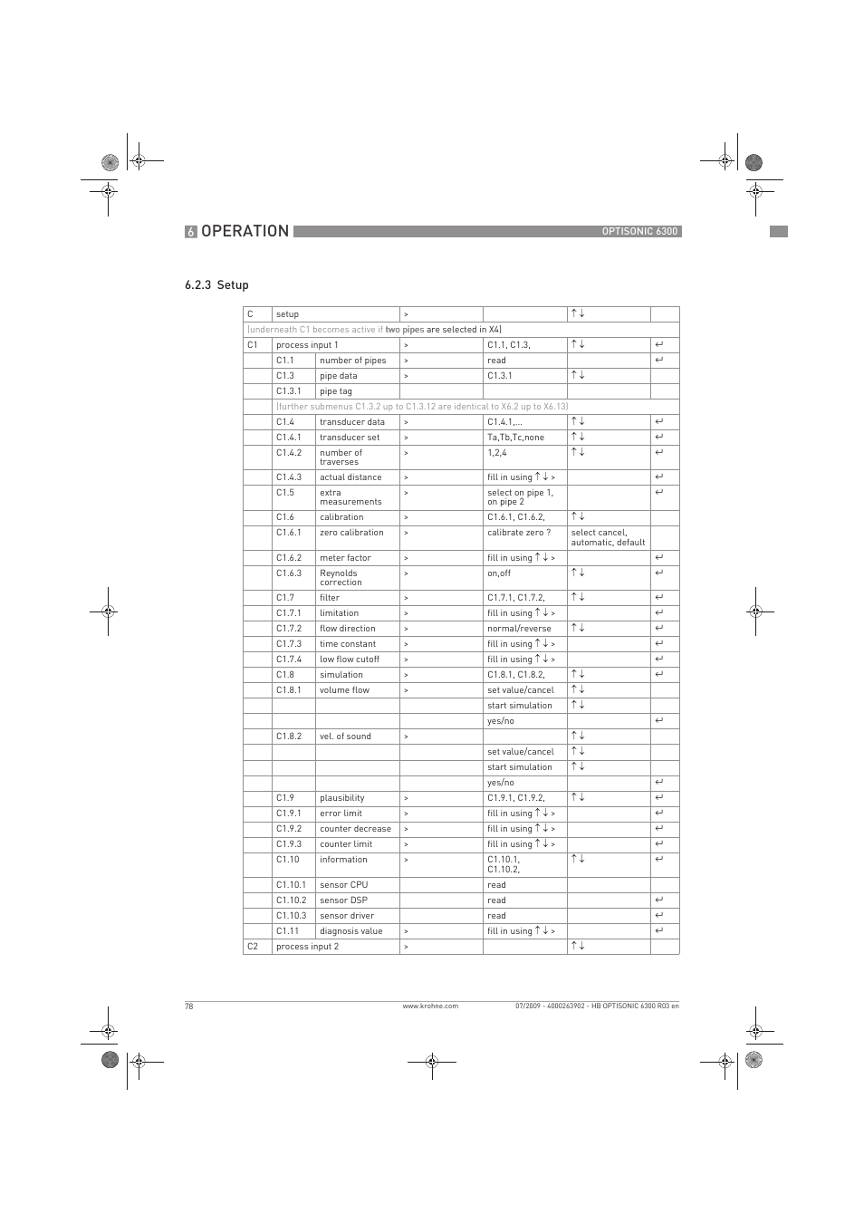 Operation | KROHNE OPTISONIC 6300 EN User Manual | Page 78 / 120