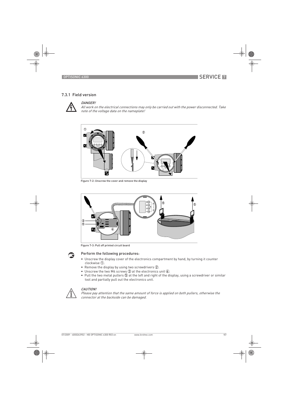 Service | KROHNE OPTISONIC 6300 EN User Manual | Page 97 / 120