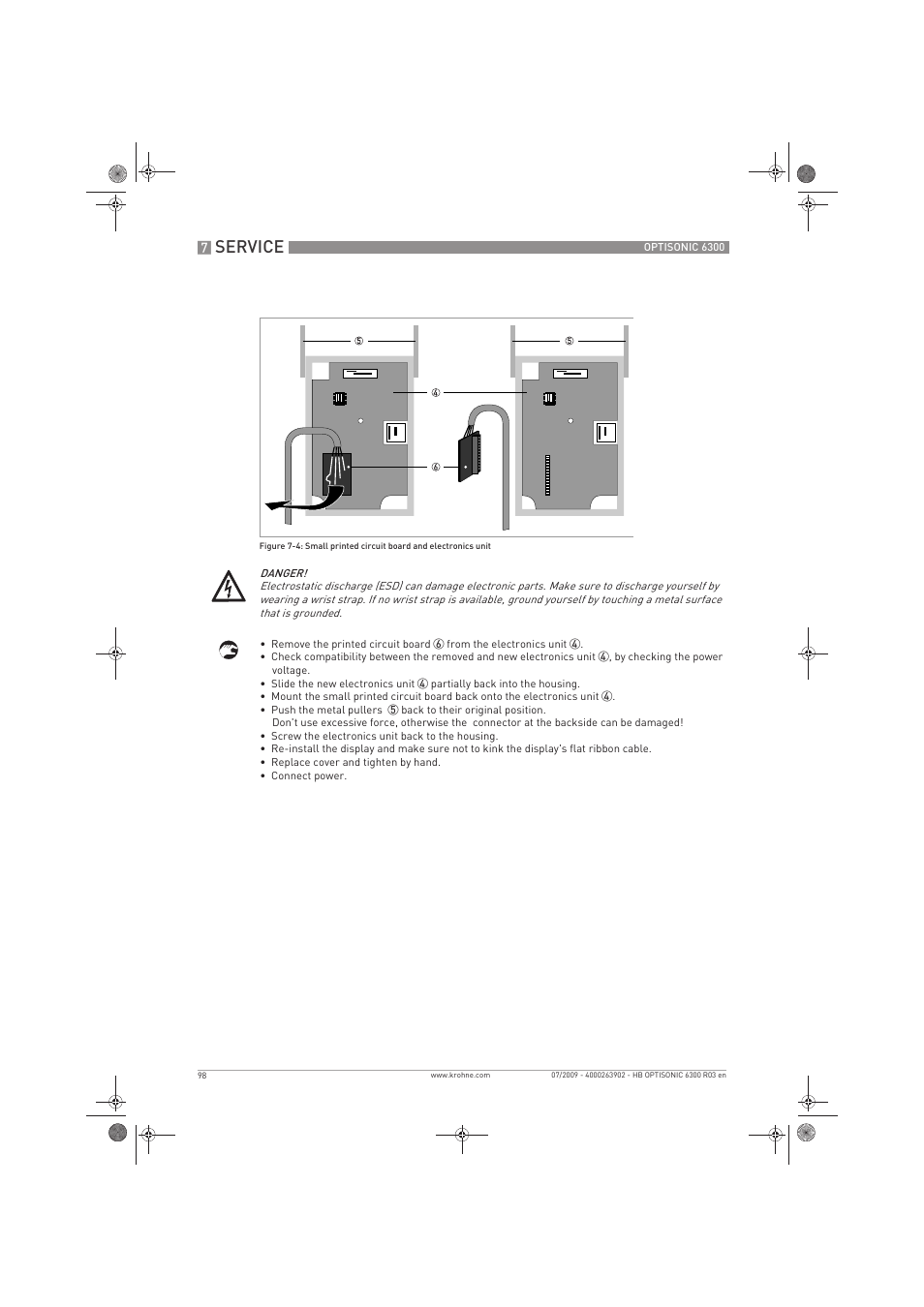 Service | KROHNE OPTISONIC 6300 EN User Manual | Page 98 / 120
