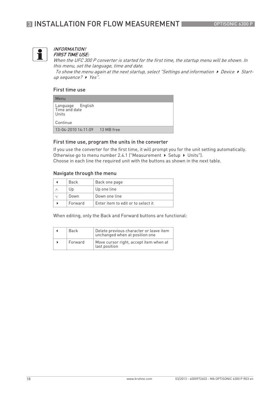 Installation for flow measurement | KROHNE OPTISONIC 6300 P-6400 EN User Manual | Page 18 / 88