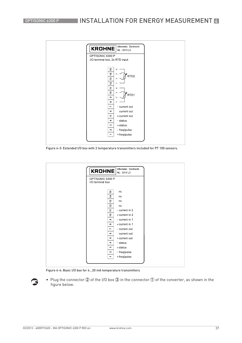 Installation for energy measurement | KROHNE OPTISONIC 6300 P-6400 EN User Manual | Page 37 / 88