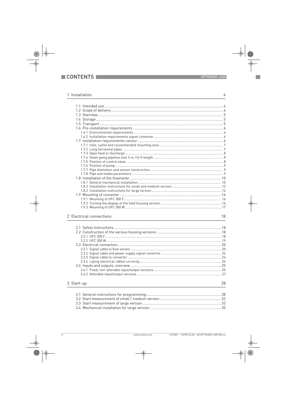 KROHNE OPTISONIC 6300 Quickstart EN User Manual | Page 2 / 56