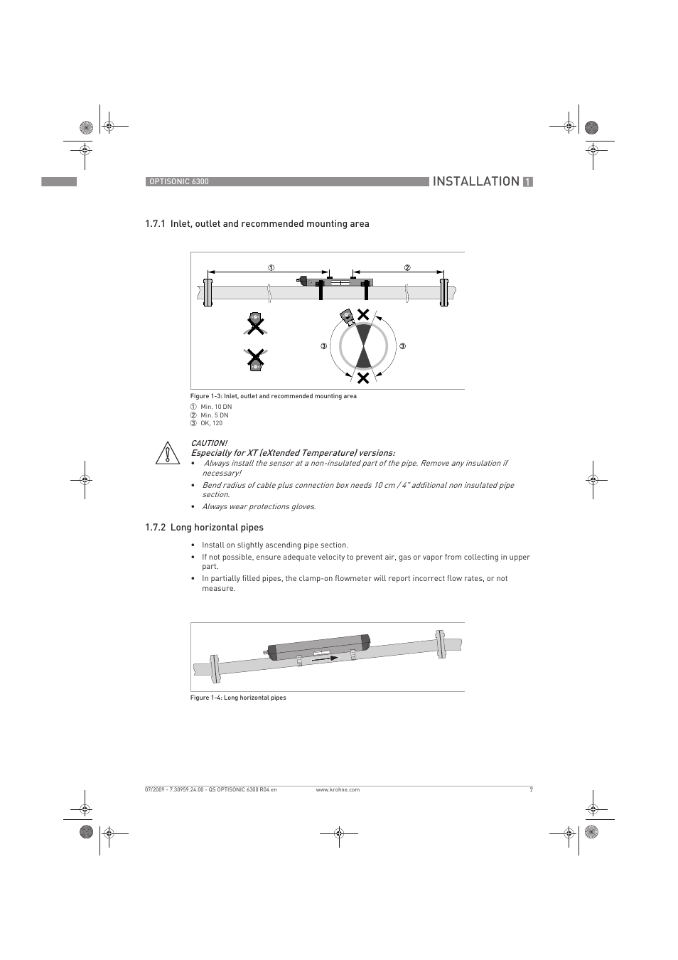 Installation | KROHNE OPTISONIC 6300 Quickstart EN User Manual | Page 7 / 56