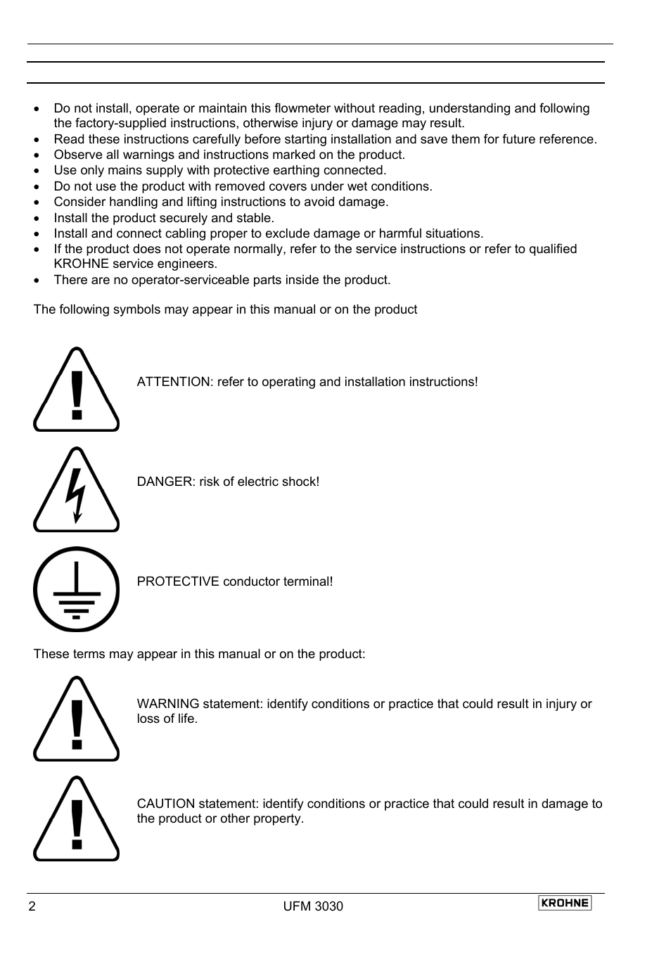 KROHNE UFM 3030 EN User Manual | Page 2 / 23