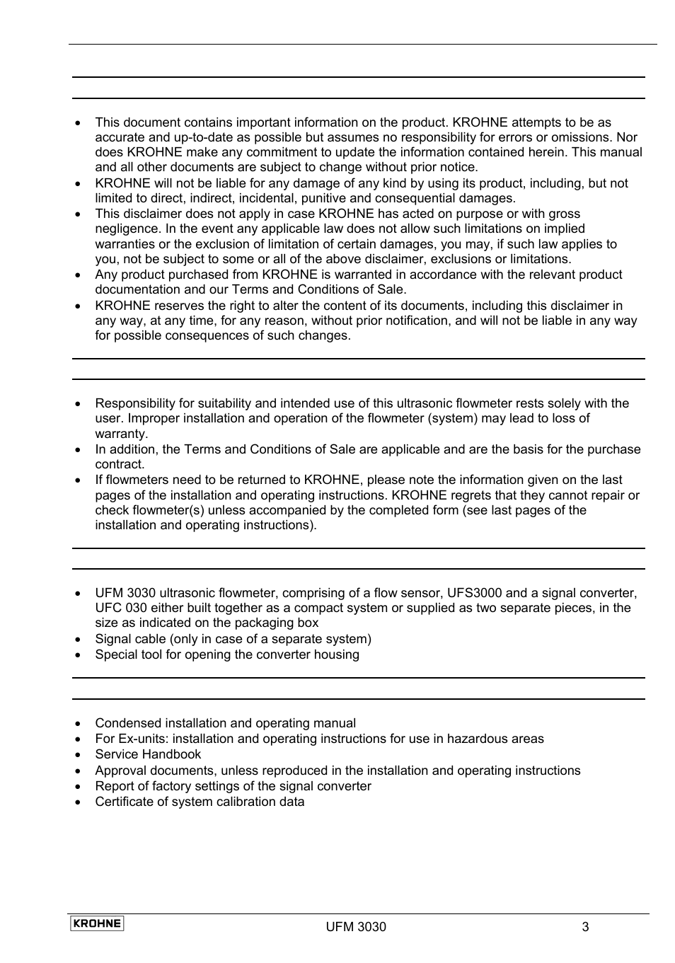KROHNE UFM 3030 EN User Manual | Page 3 / 23
