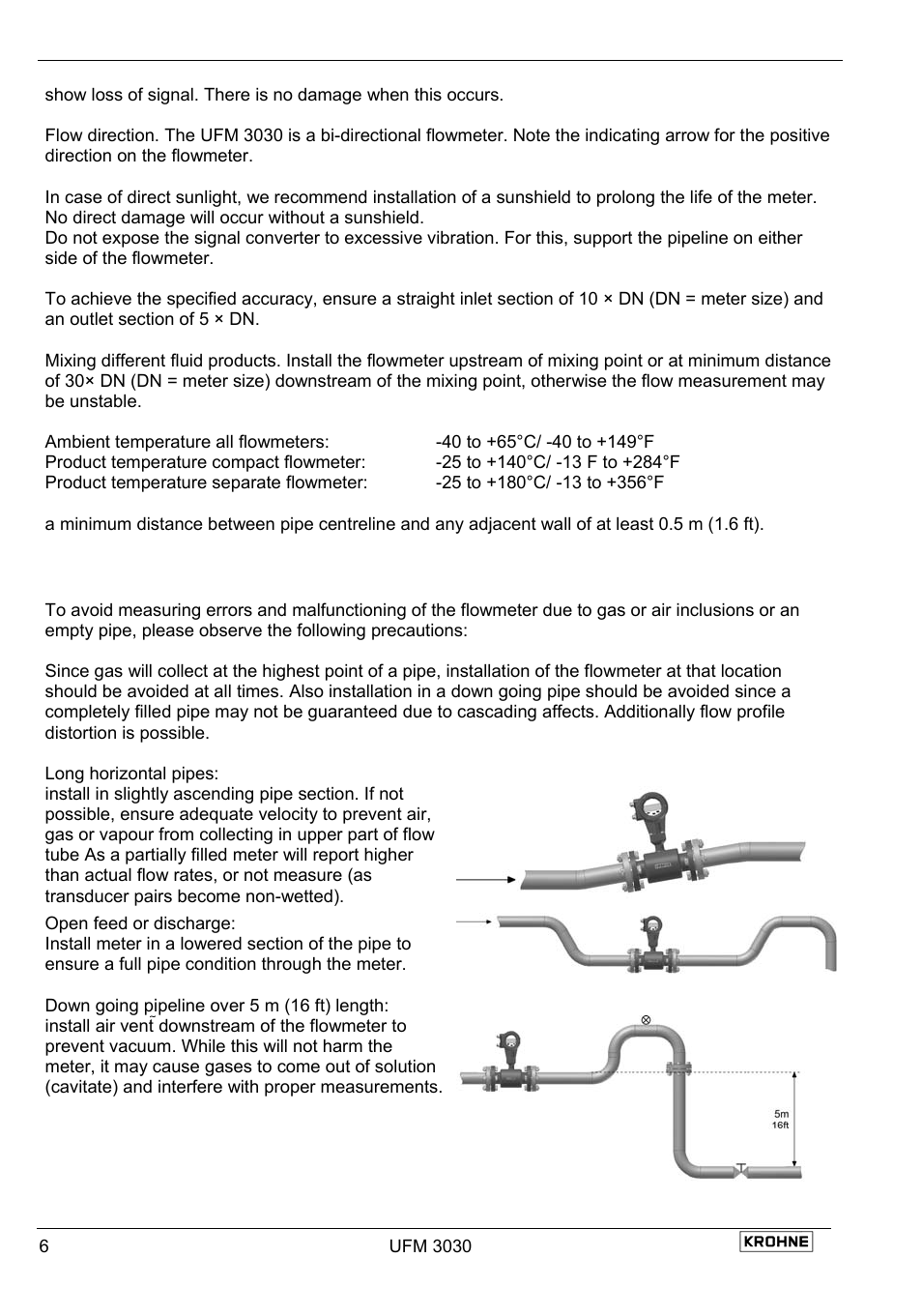 3 special installation requirements | KROHNE UFM 3030 EN User Manual | Page 6 / 23