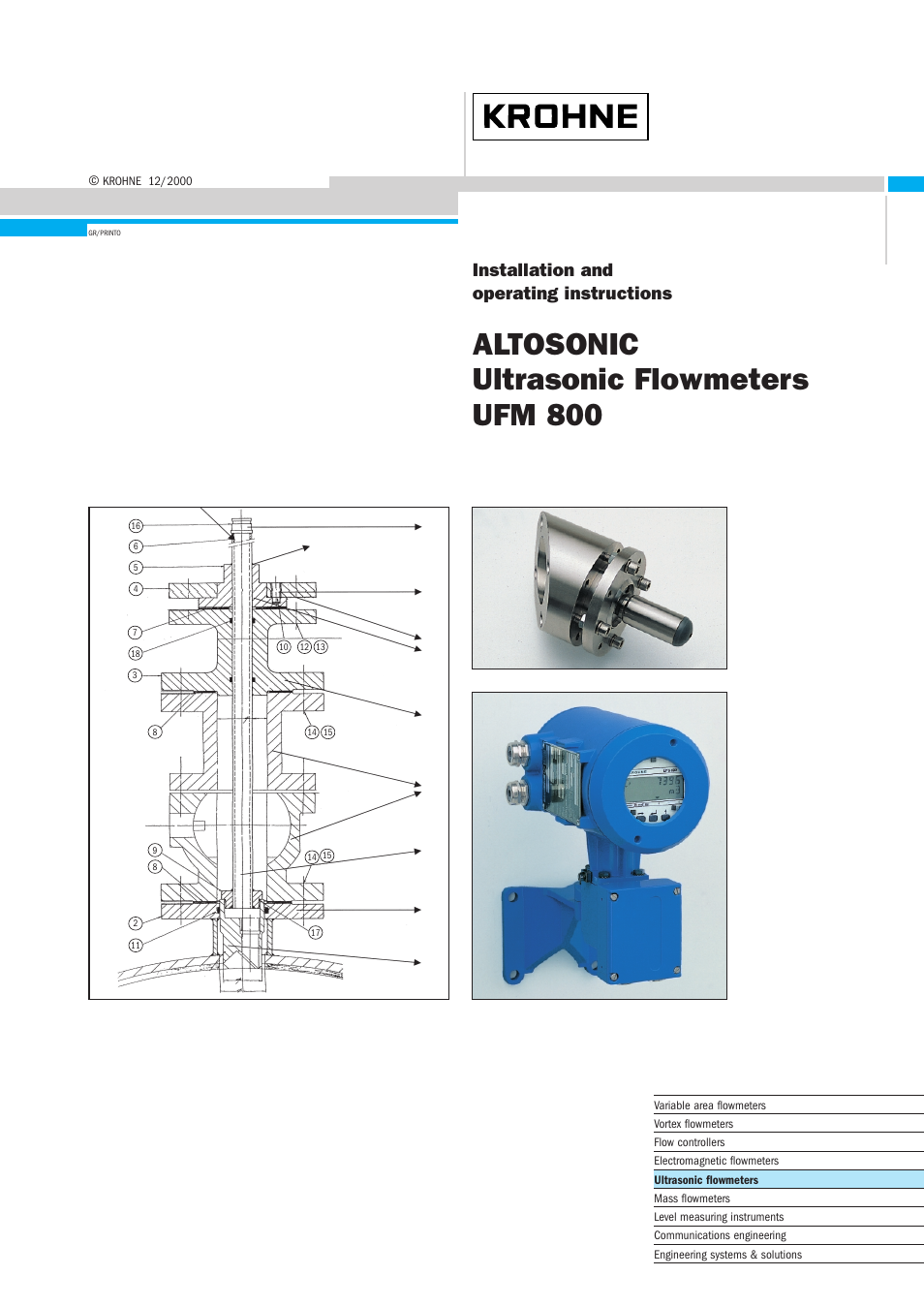 KROHNE UFM 800 EN User Manual | 10 pages