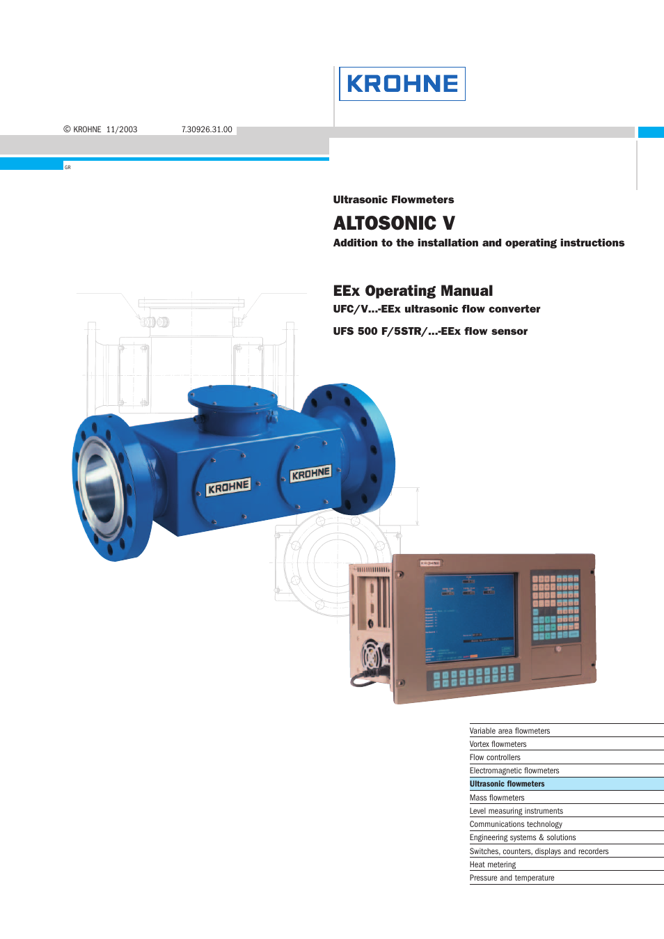 KROHNE ALTOSONIC V EEx EN User Manual | 28 pages