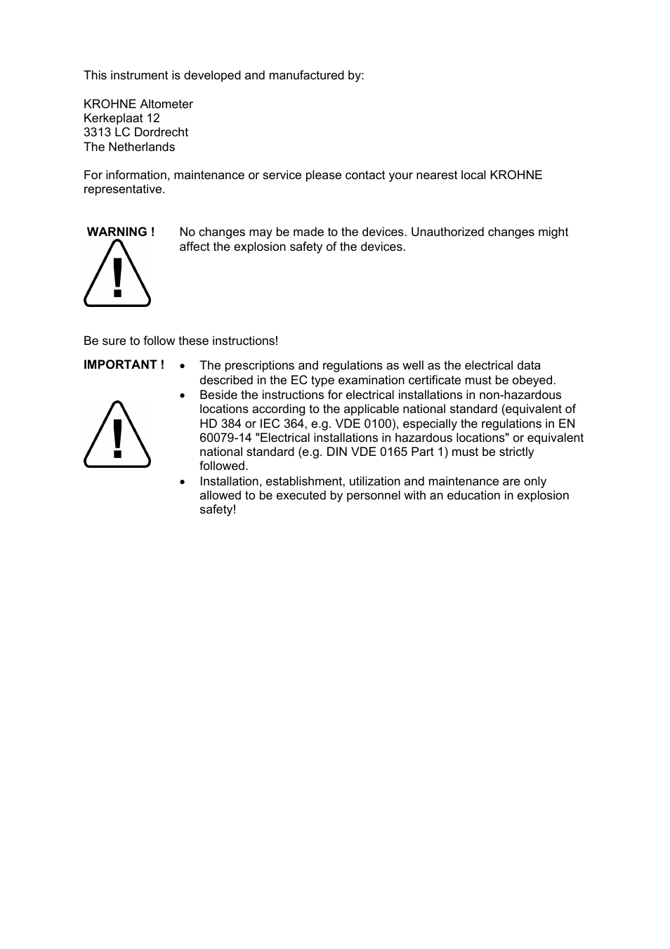 KROHNE ALTOSONIC V EEx EN User Manual | Page 4 / 28