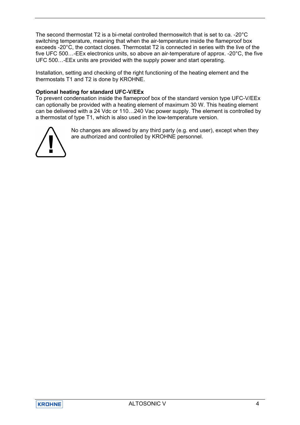 KROHNE ALTOSONIC V EEx EN User Manual | Page 8 / 28