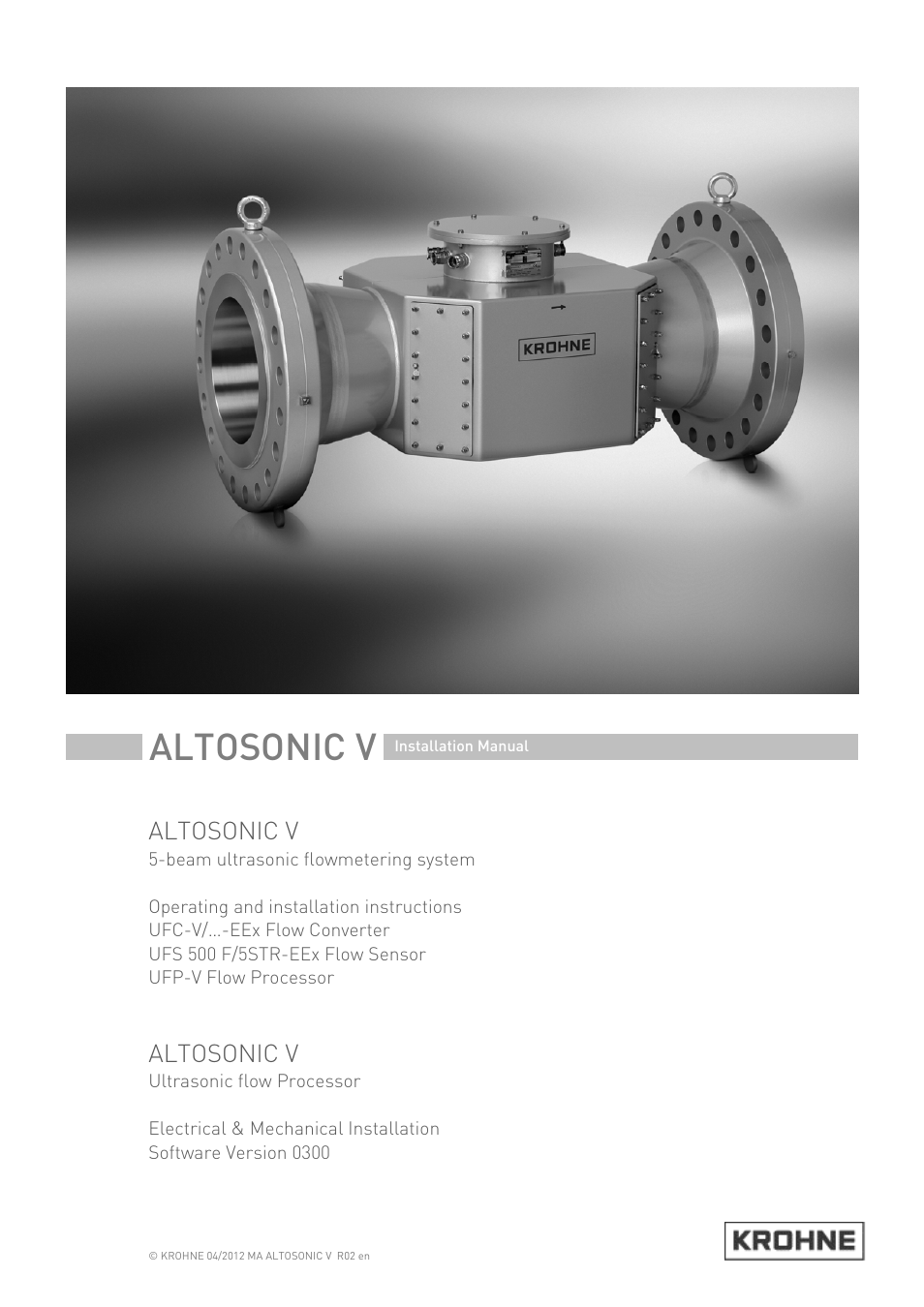 KROHNE ALTOSONIC V Installation EN User Manual | 31 pages