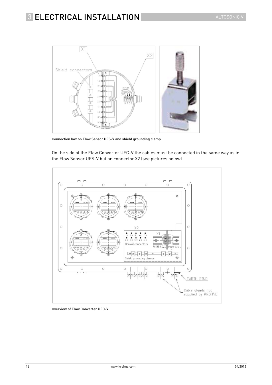 Electrical installation | KROHNE ALTOSONIC V Installation EN User Manual | Page 16 / 31