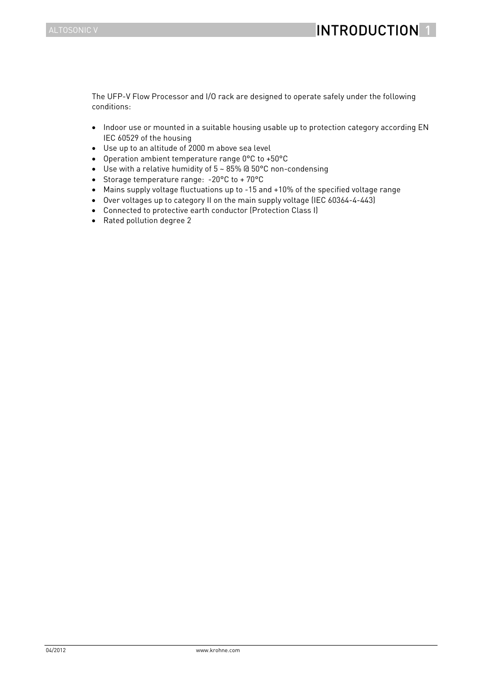 Introduction | KROHNE ALTOSONIC V Installation EN User Manual | Page 9 / 31