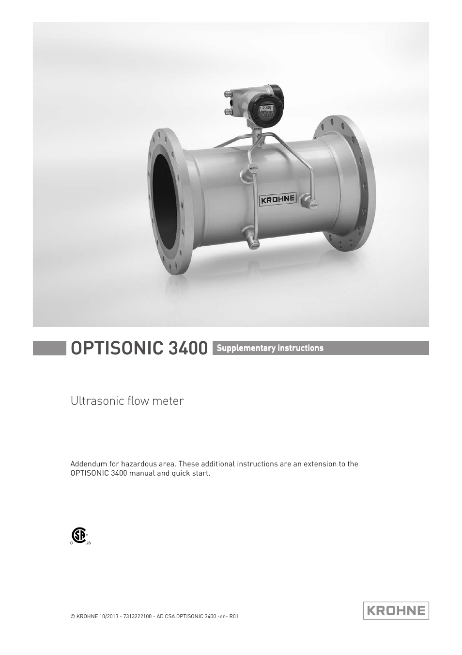 KROHNE OPTISONIC 3400 CSA EN User Manual | 32 pages