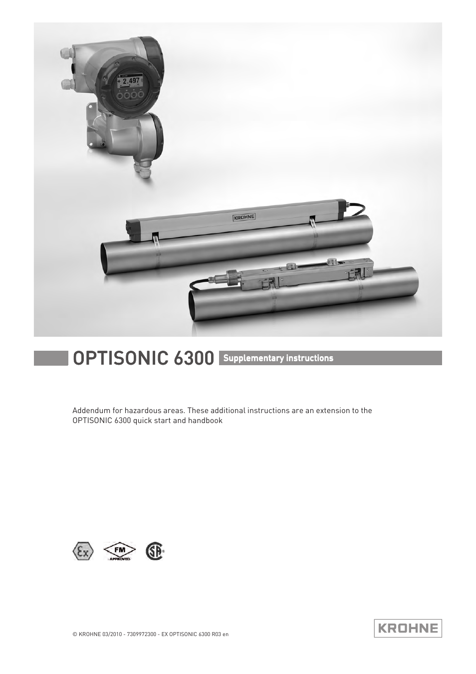 KROHNE OPTISONIC 6300 EEx EN User Manual | 28 pages