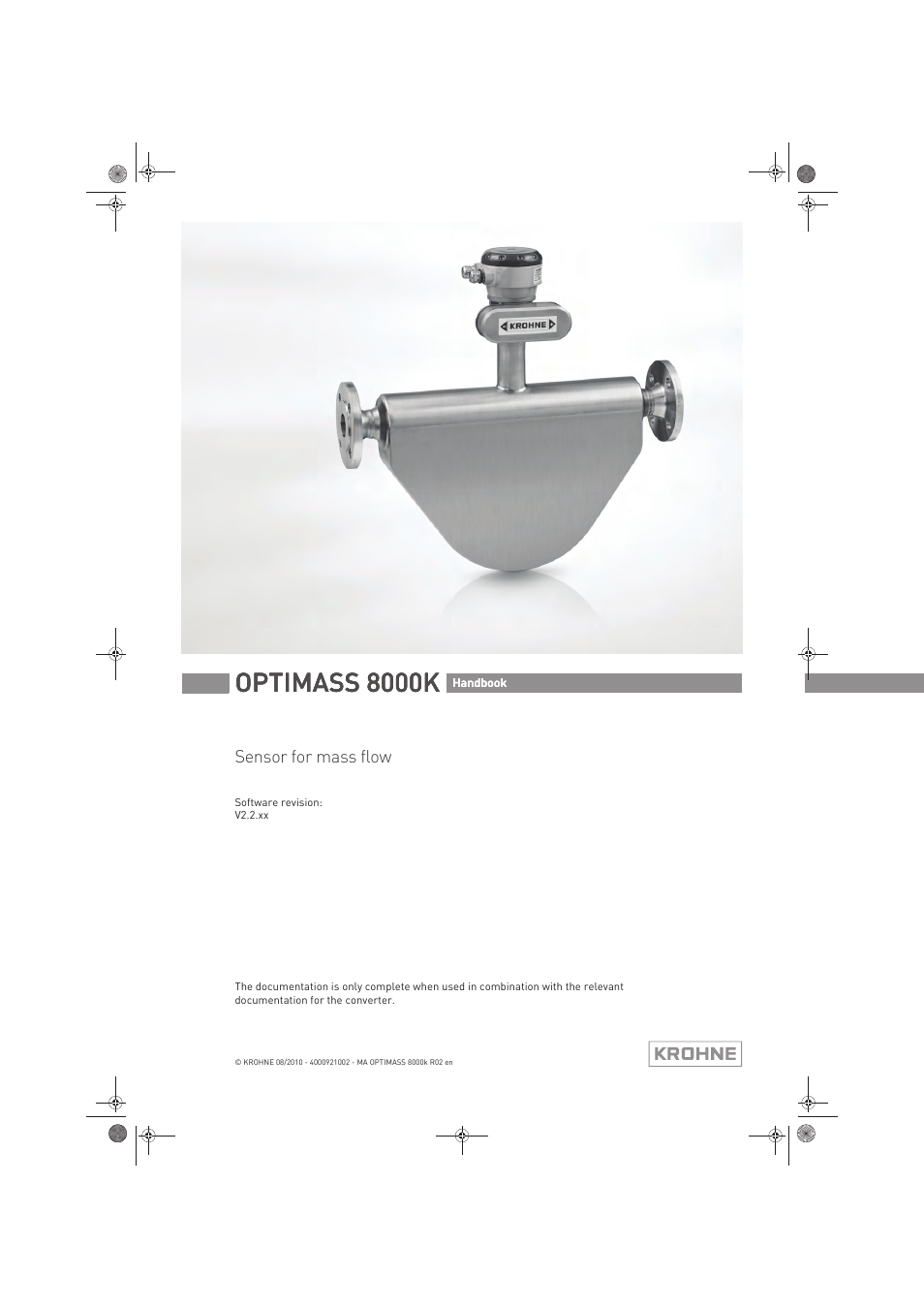 KROHNE OPTIMASS 8000K EN User Manual | 48 pages